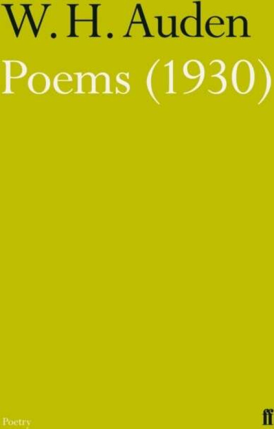 Poems (1930) av W.H. Auden