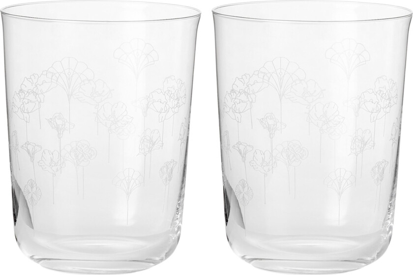 Flower vannglass, 2 stk