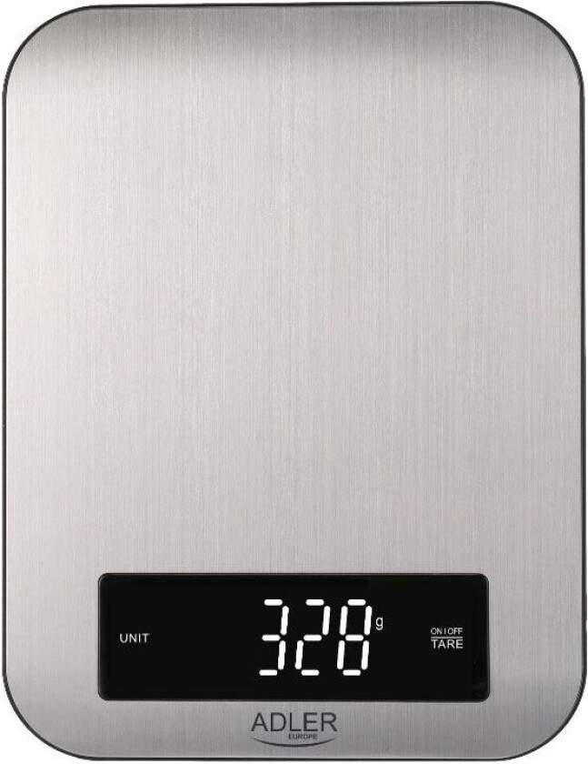 AD 3174, Elektronisk kjøkkenvekt, 10 kg, 1 g, Hvit, Akrylonitril-butadien-styren (ABS), Benkeplate