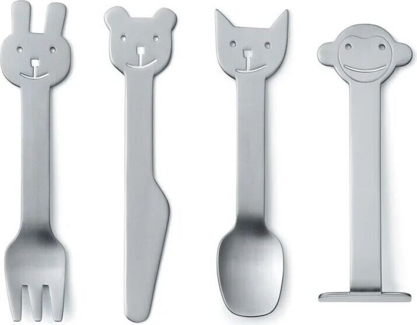 Bilde av Animal Friends bestikk 4 deler barnebestikk