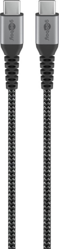 Goobay 49301, 0,5 m, USB C, USB C, USB 2.0, Sort, Grå