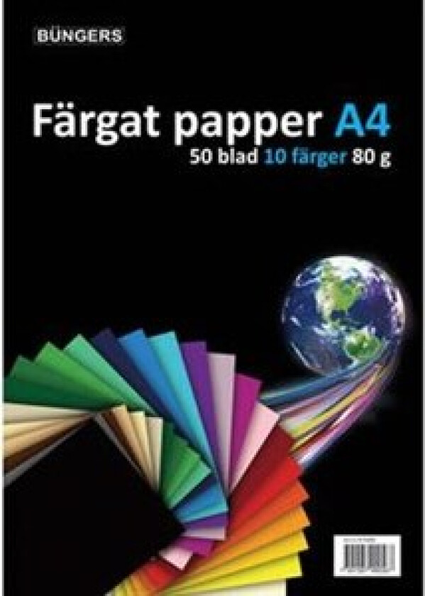 Büngers Farget kopipapir, 50 ark pr. pakke, svart