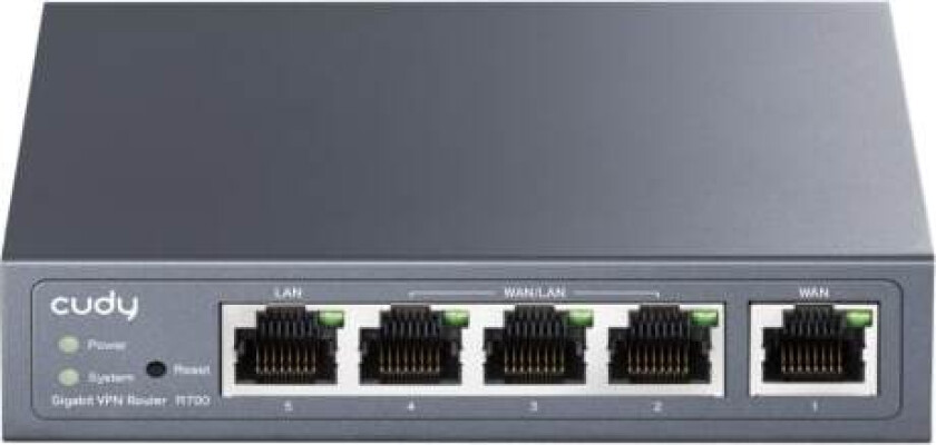 Gigabit Multi-WAN VPN Router, Ethernet WAN, Raskt Ethernet, Gigabit Ethernet, Grå