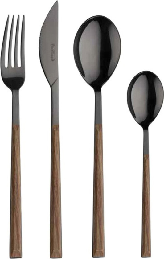 Sushi Anniversary bestikksett 24 stk, svart/teak