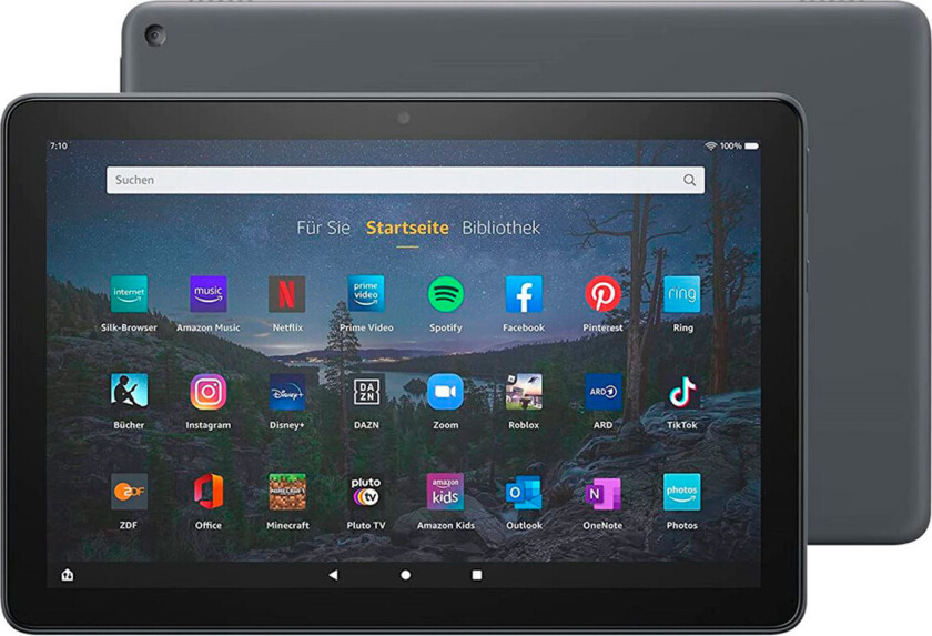 Fire HD 10 Plus 2021-nettbrett 10,1 tm (64 GB) svart