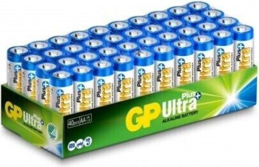 Ultra Plus Alkaline 15AUP/LR6, Engangsbatteri, AA, Alkalinsk, 1,5 V, 40 stykker, Flerfarget