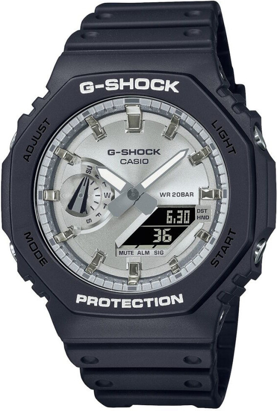 G-Shock GA-2100SB-1AER - Anadigi - Sort - Herreklokker - Resin - Mineral