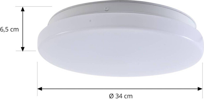 LED taklampe Kirkola, 3000 K, Ø 26 cm, hvit
