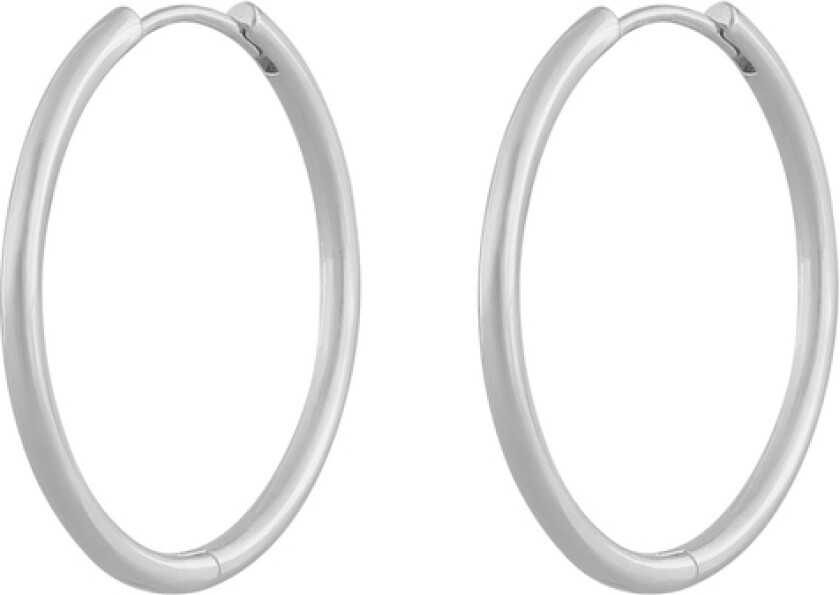 Snö Of Sweden Amsterdam Small Earring Plain Silver 30mm