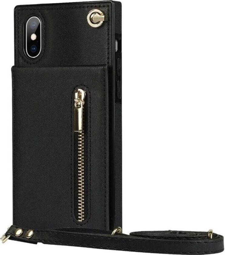 Zipper halskjede deksel Apple iPhone X / XS - Sort