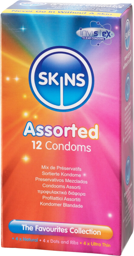 Assorterte Kondomer 12 stk     - Klar