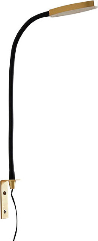 Flexola LED-leselampe, gull, rundt hode