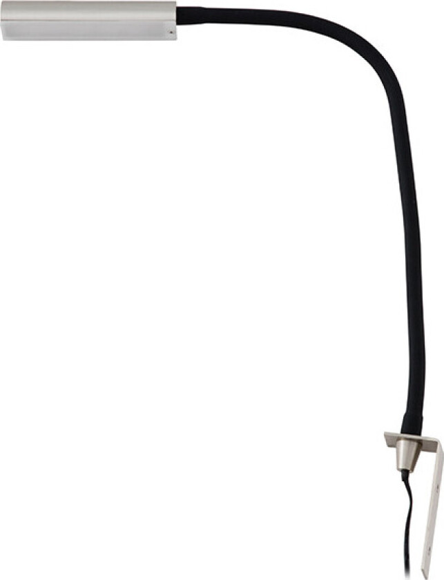 Flexola LED-leselampe, nikkel, kantet hode