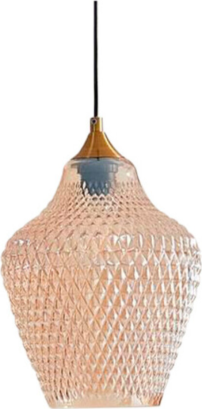 Drakar hengelampe, 1lk, rav, Ø 22 cm