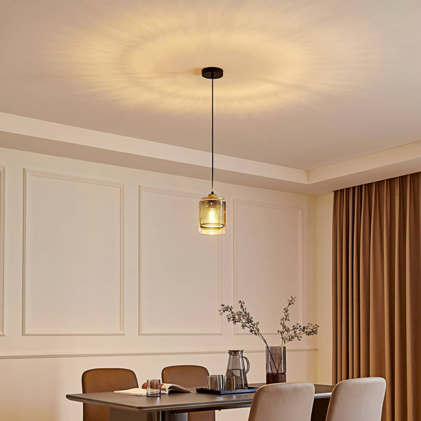 Sterzy hengelampe glass grå