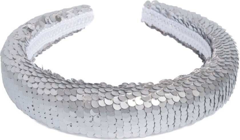 DARK Sequin Hair Band Broad Silver