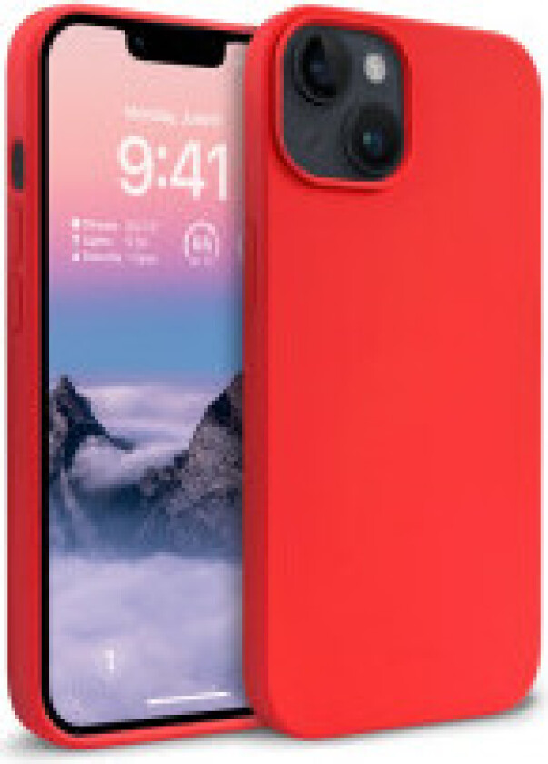 Crong Color Cover Flytende silikonetui til iPhone 14 Max (rød)