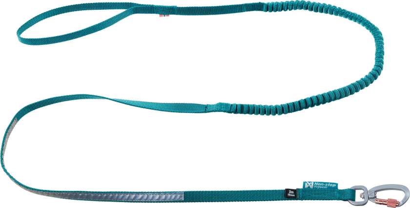 Non-stop Dogwear Touring Bungee Leash Teal 1.2m/23mm, Teal