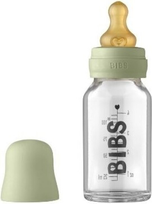 Baby Glass Bottle Complete Set Latex Sage 110ml