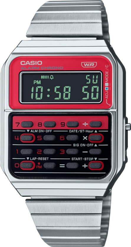 Vintage CA-500WE-4BEF - Digital - Sølv - Unisex - Rustfritt stål - ledd m/pin - Akryl