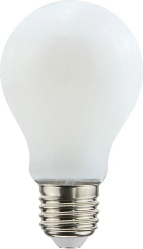 Filament LED lyspære opal, dimbar E27, 7W