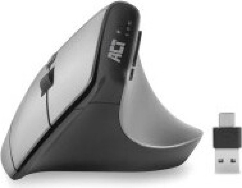 Trådløs ergonomisk mus med Bluetooth og Usb-C / Usb-A