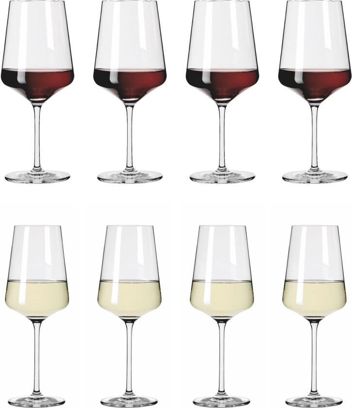 Lichtweiss rødvin/hvitvinsglass, 8-pack