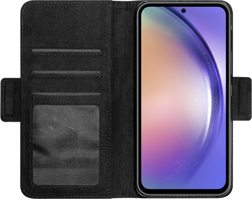 Samsung Galaxy A54 (5G) Nordfjord Slim Magnet Wallet Kunstskinn Flipdeksel - Svart