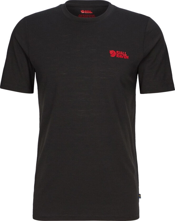 ABISKO WOOL LOGO SS M BLACK