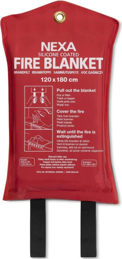 Fire Blanket Fb-180rm Silicone 120x180cm Red