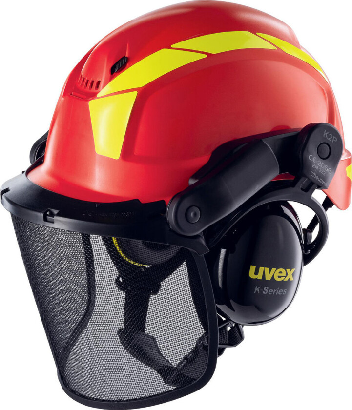Uvex 9774238, High-Density Polyethylene (HDPE), Rød, Gult, 52-61 cm, -30 °C, EN 397