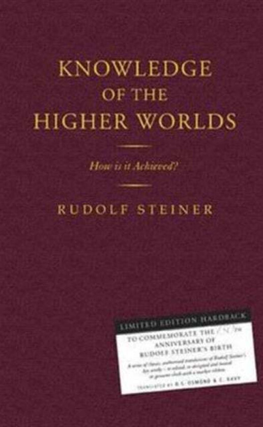 Knowledge of the Higher Worlds av Rudolf Steiner