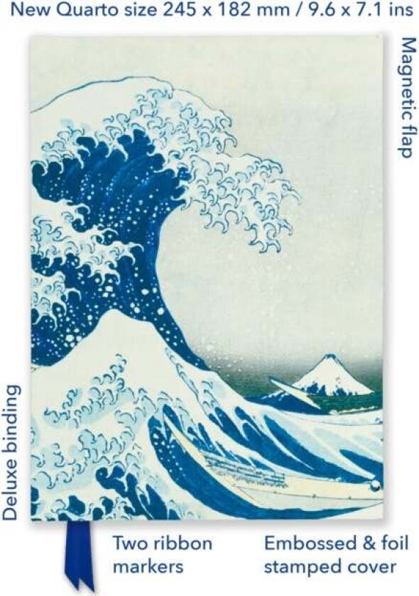 Katsushika Hokusai: The Great Wave (Foiled Quarto Journal)