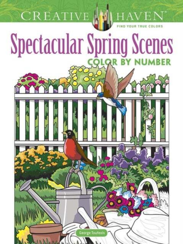 Creative Haven Spectacular Spring Scenes Color by Number av George Toufexis