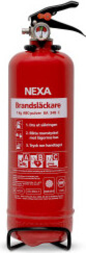 Brannslukker Rød 1kg 8A