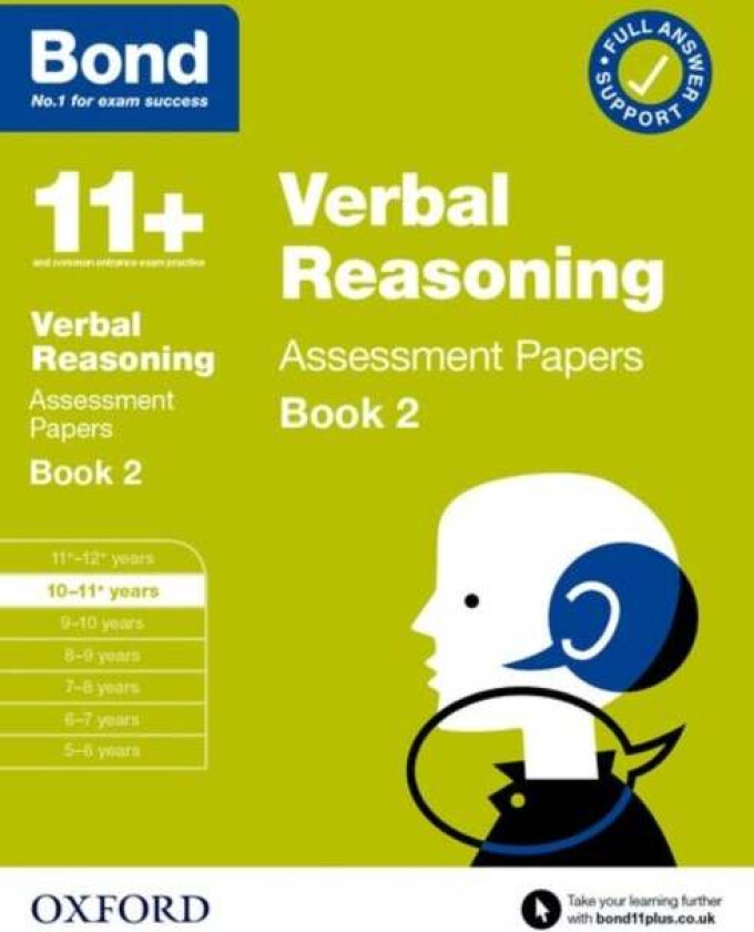 Bond 11+ Verbal Reasoning Assessment Papers 10-11 Years Book 2: For 11+ GL assessment and Entrance E av Editor