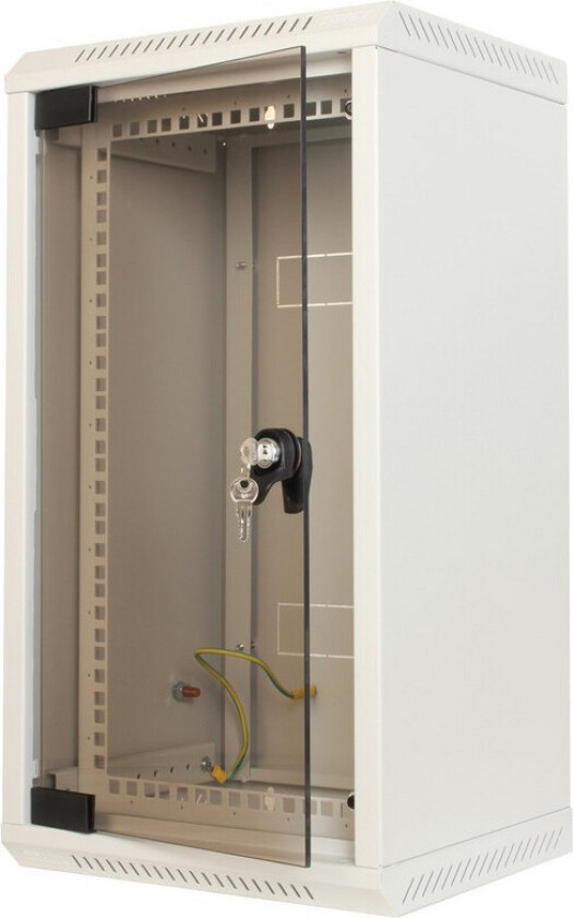 Triton 105HE Rackskap for vegg - 10-19tm, 310x460x570mm, 10U, Max 20kg - Lys grå