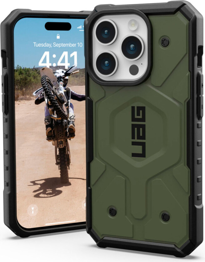 iPhone 15 Pro PATHFINDER Series Deksel - MagSafe Kompatibel - Olive