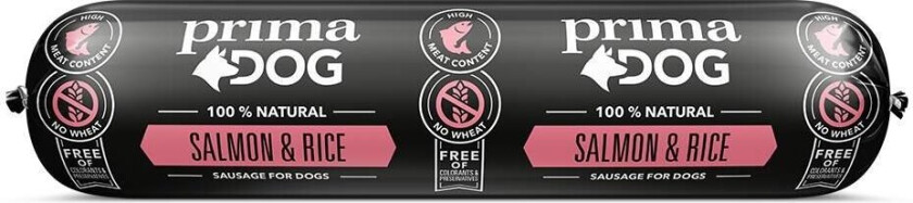 PrimaDog Sausage Salmon & Rice 800 g