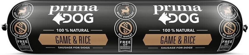 PrimaDog Sausage Game & Rice 800 g