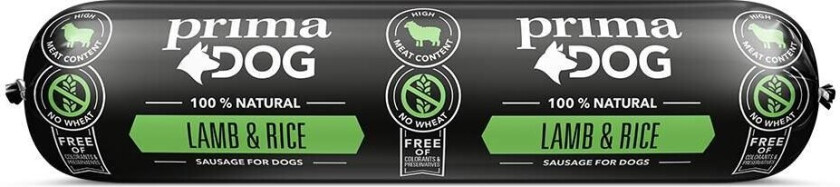 PrimaDog Sausage Lamb & Rice 800 g
