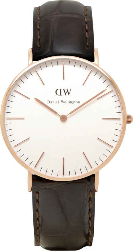 Classic York Dameklokke, Rosé gull, 36mm - Kvarts - Rosegull - Dameklokker - Skinn - Mineral