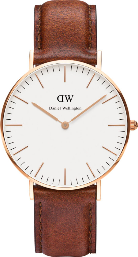 Classic St Mawes Dameklokke, Rosé gull, 36mm - Kvarts - Rosegull - Dameklokker - Skinn - Mineral