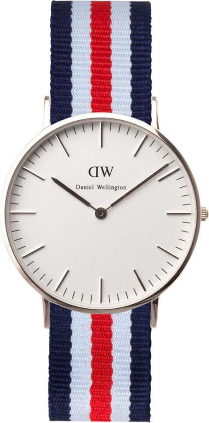 Classic Canterbury Dameklokke, Sølv, 36mm - Kvarts - Sølv - Dameklokker - Stoff - Mineral