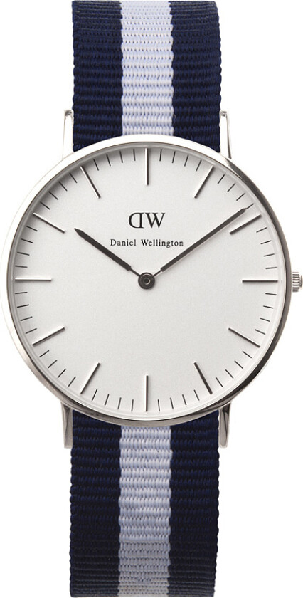 Classic Glasgow Dameklokke, Sølv, 36mm - Kvarts - Sølv - Dameklokker - Stoff - Mineral
