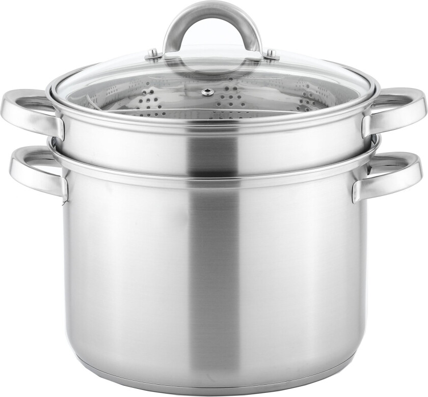 Pastagryte med dampinnsats + dørslag 7,5 liter