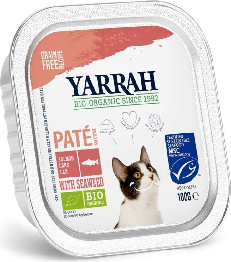 Yarrah Organic Cat Salmon Paté Grain Free 100 g