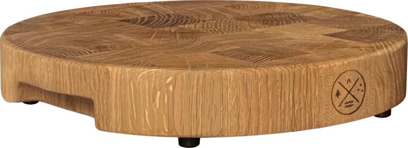 Rundt skjærebrett 25 cm, naturoljet eik