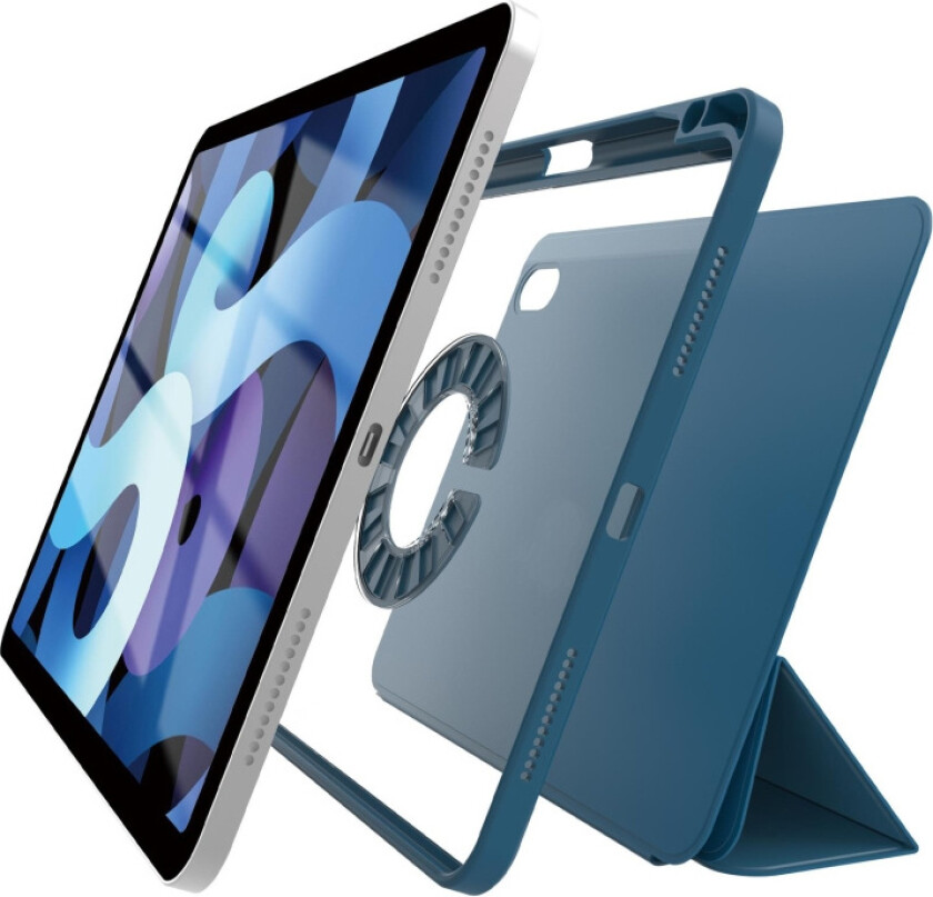 Celly BOOKMAG - Lommebok for nettbrett - detachable, magnetic - polyuretan - blå - for Apple 10.9-inch iPad Air (4. generasjon, 5. generasjon)