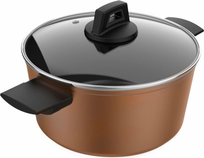 Gryte med lokk Taurus Black Copper à 24 cm 4,5 L